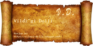 Világi Dolli névjegykártya